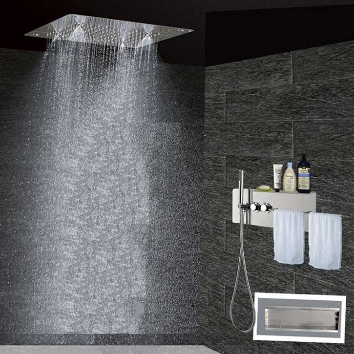 Lenox Modern Wall Mounted Thermostatic Shower Set