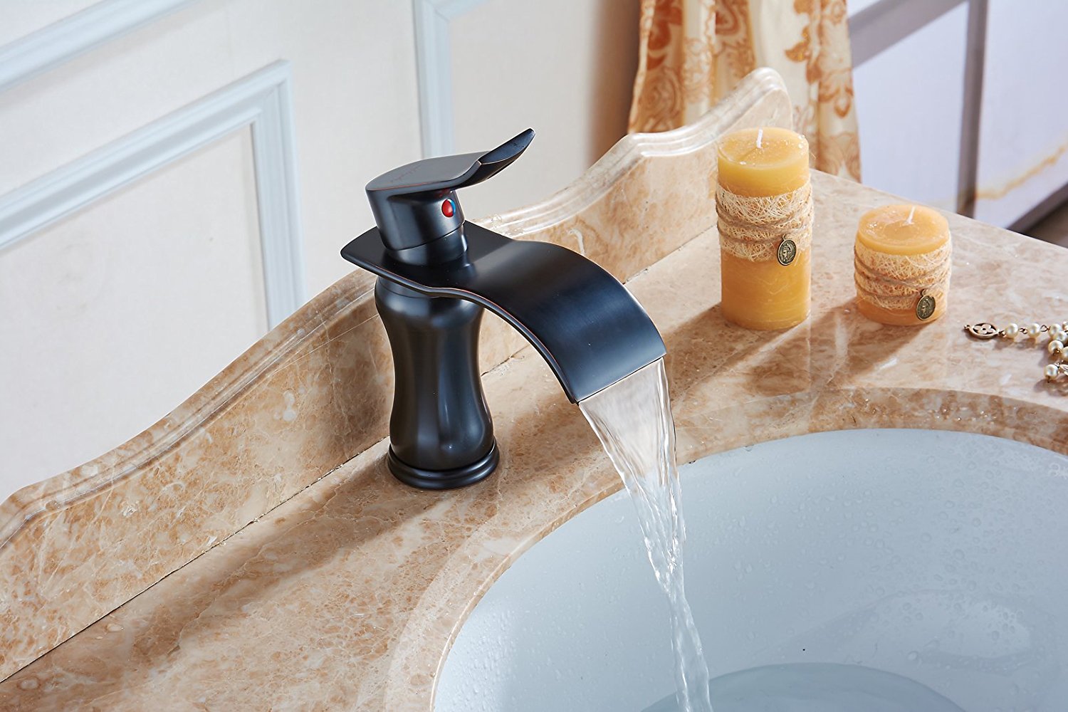 Huancayo Single Handle Water Fall Bathroom Sink Faucet