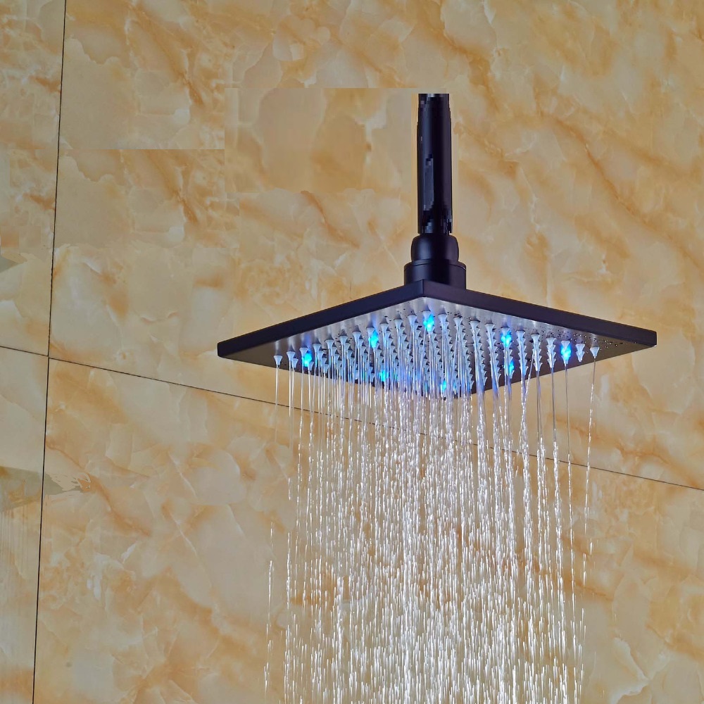 Fontana LED Colors Rain Shower Head Dark Oil Rubbed Bronze Finish